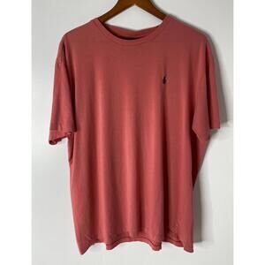 POLO RALPH LAUREN T-Shirt Men's L Pink Classic Fit Short Sleeve Crew 100% Cotton